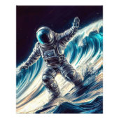 SILVER ASTRONAUT SURFING THE VAULT CELESTIAL FOTO AFDRUK (Voorkant)