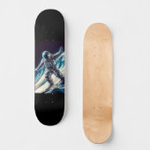 SILVER ASTRONAUT SURFING THE VAULT CELESTIAL PERSOONLIJK SKATEBOARD (Voorkant)