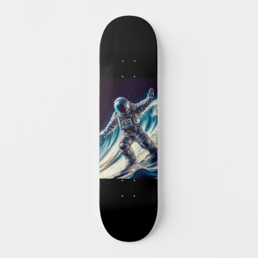 SILVER ASTRONAUT SURFING THE VAULT CELESTIAL PERSOONLIJK SKATEBOARD (Voorkant)