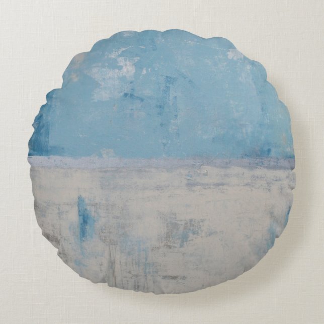 Silver Aura Rond Kussen (Voorkant)