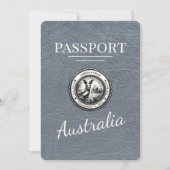 Silver Australia Passport Bewaar de datum Save The Date (Voorkant)