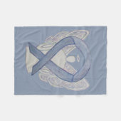 Silver Awareness Ribbon Angel Custom Soft Blanket Fleece Deken (Voorkant (Horizontaal))