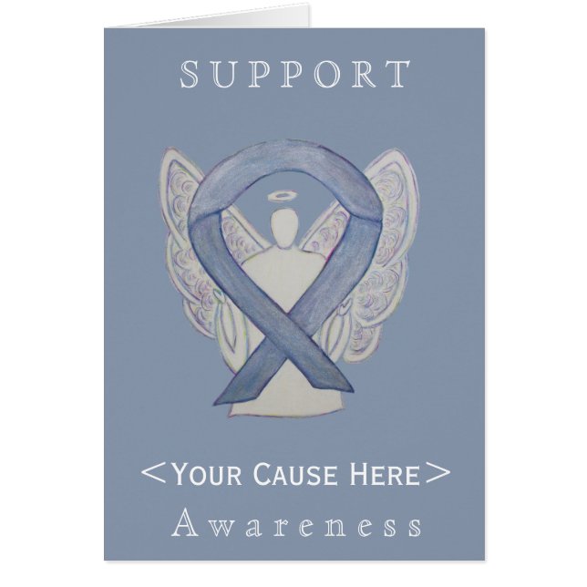 Silver Awareness Ribbon Angel Gepersonaliseerd Car (Voorkant)