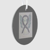 Silver Awareness Ribbon Angel Ornaments Ornament (voorkant)