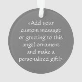 Silver Awareness Ribbon Angel Ornaments Ornament (achterkant)