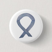 Silver Awareness Ribbon Custom Art Pin Buttonnen Ronde Button 3,2 Cm (Voorkant)