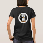 Silver Awareness Ribbon Penguin T-shirt (Achterkant)