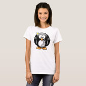Silver Awareness Ribbon Penguin T-shirt (Voorkant volledig)