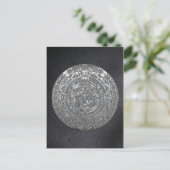 Silver Aztec-kalender Briefkaart (Staand voorkant)