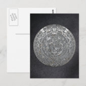 Silver Aztec-kalender Briefkaart (Voorkant / Achterkant)