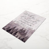 Silver Baby Het is koud buiten meisje Baby shower Folie Uitnodiging (Gedraaid)