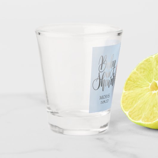 Silver Baby shower Feet Foto Shot Glas (Links)