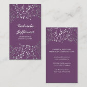 Silver Baby's Breath Amethist Elegant Visitekaartje (Voorkant / Achterkant)