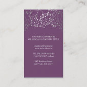 Silver Baby's Breath Amethist Elegant Visitekaartje (Achterkant)