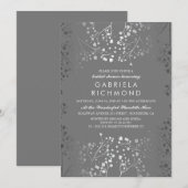 Silver Baby's Breath-Vrijgezellenfeest Kaart (Voorkant / Achterkant)