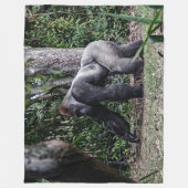 SILVER BACK GORILLA FLEECE DEKEN (Voorkant)