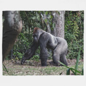 SILVER BACK GORILLA FLEECE DEKEN (Voorkant (Horizontaal))