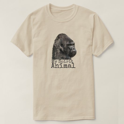 Silver Back Gorilla Spirit Animal T-shirt (Design voorkant)