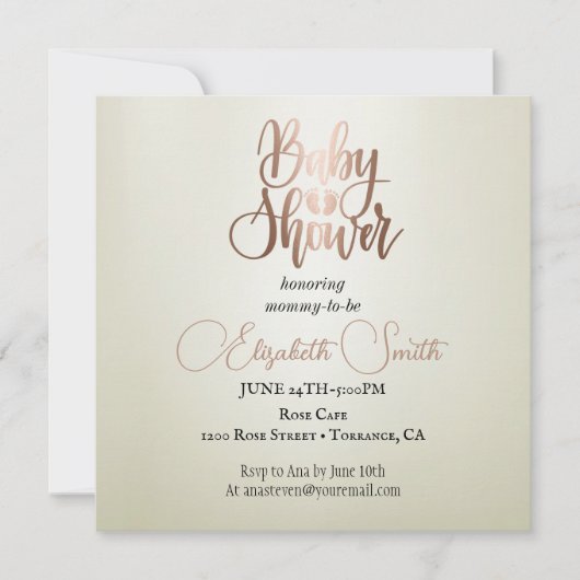 Silver background, confetti, baby shower kaart (Voorkant)