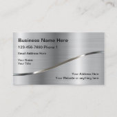 Silver Background Construction Service Visitekaartje (Voorkant)
