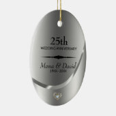 Silver Background en Black Divider Keramisch Ornament (Rechts)