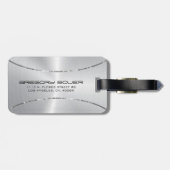 Silver Background Silver Strees accent Bagagelabel (Achterkant horizontaal)