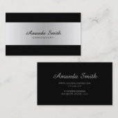 Silver Badge Simple Elegant Professional Visitekaartje (Voorkant / Achterkant)