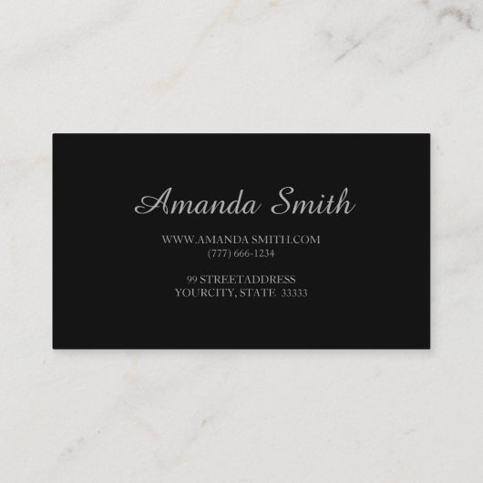 Silver Badge Simple Elegant Professional Visitekaartje (Achterkant)