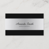 Silver Badge Simple Elegant Professional Visitekaartje (Voorkant)