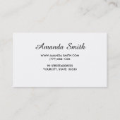 Silver Badge Simple White Elegant Professional Visitekaartje (Achterkant)