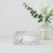 Silver Badge & White Minimal Elegant Professional Visitekaartje (Staand voorkant)