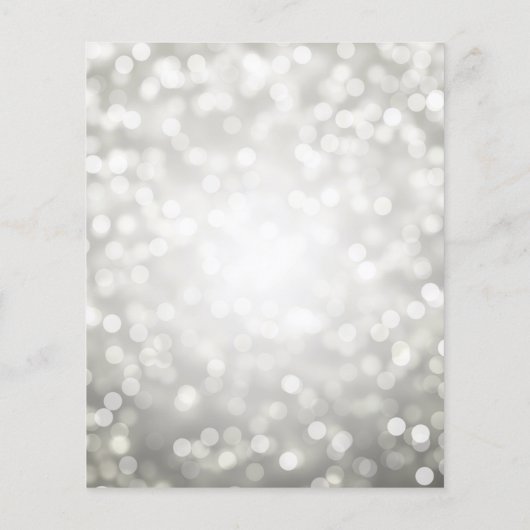 Silver Balloon Glitter 60th Birthday Party Invite Flyer (Achterkant)