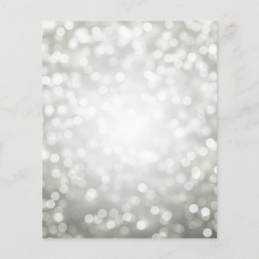 Silver Balloon Glitter 70th Birthday Party Invite Flyer (Achterkant)