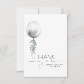Silver Balloon Greenery Baby shower Bedankt (Voorkant)