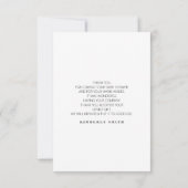 Silver Balloon Greenery Baby shower Bedankt (Achterkant)