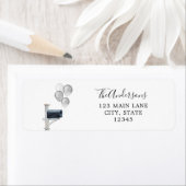 Silver Balloons in Mailbox Etiket (Insitu)