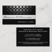Silver Band Modern Black Visitekaartjes (Voorkant / Achterkant)