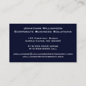 Silver Band Modern Professional Blue Visitekaartje (Achterkant)