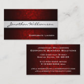 Silver Band Red Modern Professional Visitekaartje (Voorkant / Achterkant)