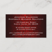 Silver Band Red Modern Professional Visitekaartje (Achterkant)