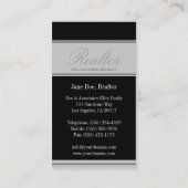 Silver Banner van het Manuscript van Realtor Visitekaartje (Achterkant)