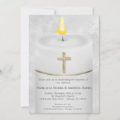 Silver Baptism Candle Kaart (Voorkant)