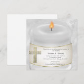 Silver Baptism Candle Kaart (Voorkant / Achterkant)