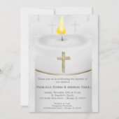 Silver Baptism Candle Kaart (Voorkant)