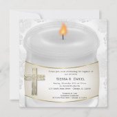 Silver Baptism Candle Kaart (Voorkant)