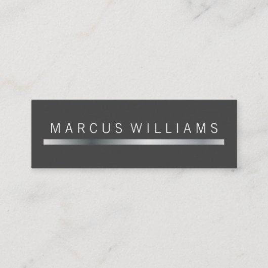 Silver Bar Accent van bedrijf Mini Visitekaartje (Voorkant)