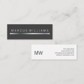 Silver Bar Accent van bedrijf Mini Visitekaartje (Voorkant / Achterkant)