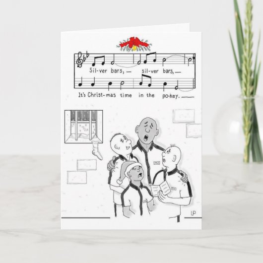 "Silver Bars" Christmas Wenskaart & Envelope Feestdagen Kaart (Voorkant)