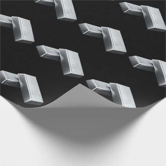 Silver Bars Wrapping Paper Cadeaupapier (Hoek)
