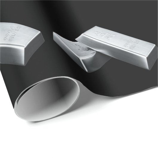 Silver Bars Wrapping Paper Cadeaupapier (Rol Hoek)